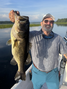 Cloudy skies and rain can't dampen the thrill of bass fishing in Steinhatchee!