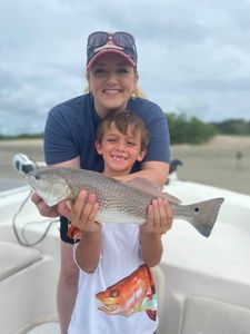 Two redfish caught on a fishing tour in FL