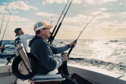 Two people fishing in Florida