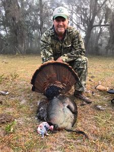 Lone hunter in Florida wilderness