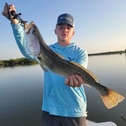 A single angler fishing in New Smyrna Beach