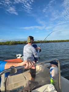 Lone angler fishing at New Smyrna Beach