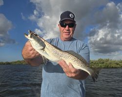 Caught a spotted weakfish measuring 23 inches at New Smyrna Beach