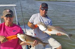 Two redfish caught while fishing in FL