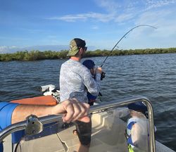 Scenic view of the beach in New Smyrna Beach, Florida during a fishing trip