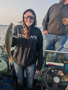 One angler fishing in Sturgeon Bay
