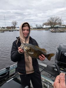 Smallmouth bass caught during fishing trip in WI