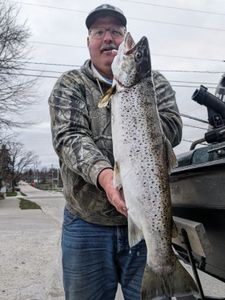 Image of a rainbow trout caught while fishing in Wisconsin