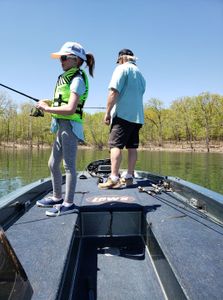 Avid angler fishing at Kimberling City