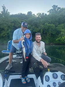 3 people fishing in Kimberling City