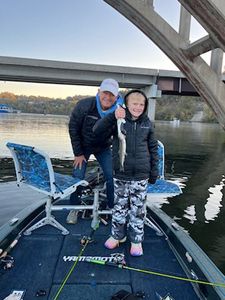 Two people fishing at Kimberling City