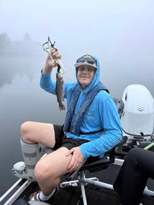 A single rainbow trout caught while fishing in Kimberling City