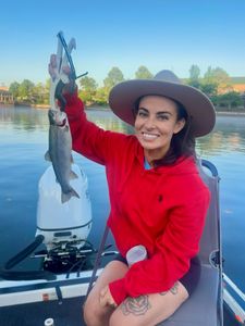 Caught a rainbow trout while fishing in Kimberling City