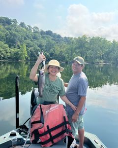 Rainbow trout caught by two anglers in Missouri