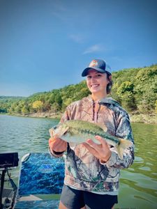 Spotted bass caught while fishing in MO