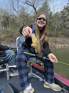 What a beauty! This warmouth put up a heck of a fight on the light tackle.