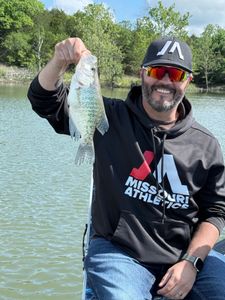 A white crappie fish caught in Kimberling City