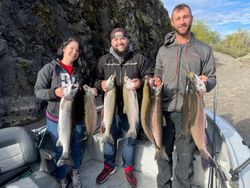 6 rainbow trout and coho salmon caught in Pasco