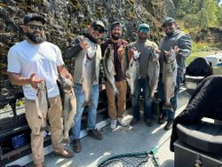 7 rainbow trout and chinook salmon caught fishing in WA