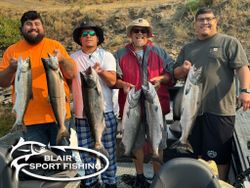 Chinook and Coho Salmon caught in Pasco, Washington