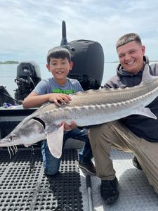White Sturgeon fish caught while fishing in WA