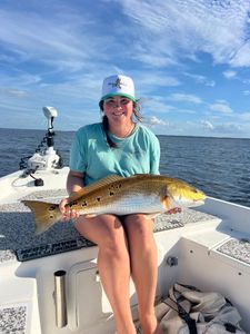 Angler fishing with a rod and reel in North Carolina