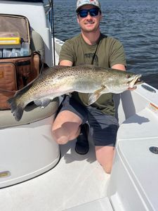 A rainbow trout caught while fishing in NC