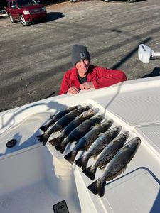 Image of a person fishing for spotted weakfish in NC