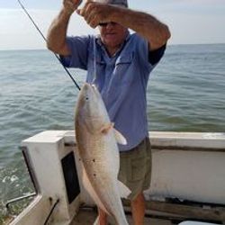 A person fishing in Galveston