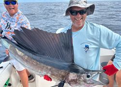 A majestic Atlantic Sailfish caught in West Palm Beach