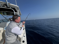 Caught a nice one out on the open waters.