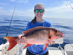 Mutton Snapper, a 30-inch fish, caught in West Palm Beach, Florida