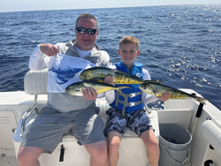 Reeled in a couple of big ones on the open sea.