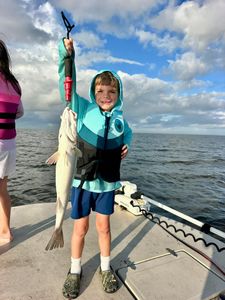 Fishing catch displayed on boat deck in Matagorda TX