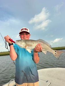 Redfish catch displayed on fishing boat in Matagorda TX waters