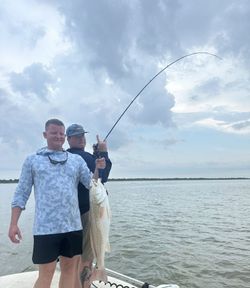 Successful redfish catch on fishing boat in Matagorda TX waters