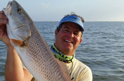 A lone angler fishing in Texas