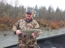 Fresh rainbow trout from Oregon waters.