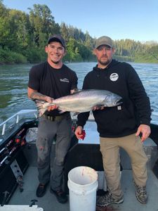 Chinook salmon caught fishing in Myrtle Creek