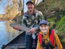 Rainbow trout fishing at Myrtle Creek