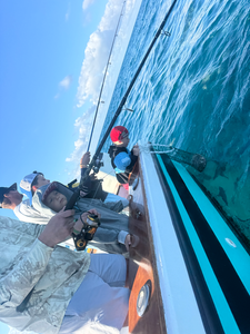 Casting lines and reeling in the catch of the day.