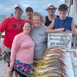 6 people fishing in Marathon, Florida