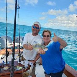 Two people fishing in Marathon, Florida