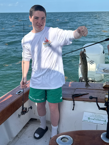 Hooked the big one at the lakeside.