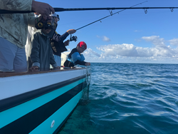 Peaceful day on the water, catching some fish.