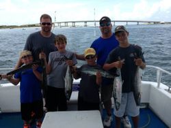 5 king mackerel caught on a fishing trip in Orange Beach
