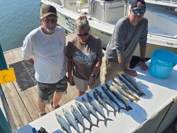 Three people fishing in Murrells Inlet