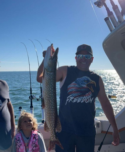 A big northern pike caught while fishing in MI