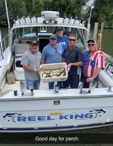 5 people enjoying fishing trip in MI