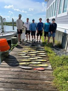 Group of 6 people fishing in Pennsylvania